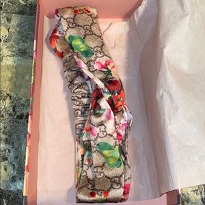 Pink Gucci Blooms Silk Headband